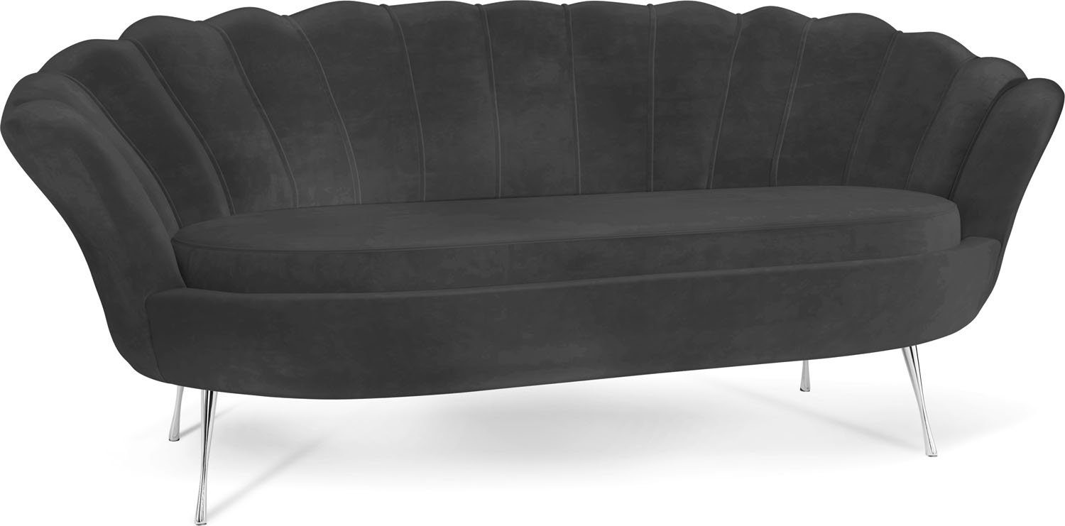 WFL GROUP Sofa Muschel, Samt 3-Sitzer günstig online kaufen