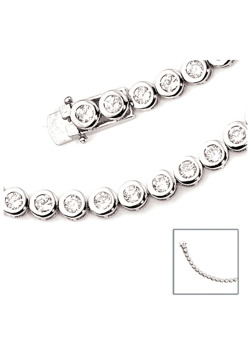 JOBO Silberarmband, 925 Silber mit Zirkonia 19 cm günstig online kaufen