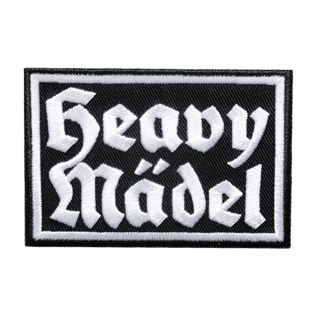 Catch the Patch Aufnäher Bügelbild, Aufbügler, Applikationen, Patches, Flicken, zum aufbügeln, Polyester, Biker Zitat Spruch Heavy Mädel - Größe: