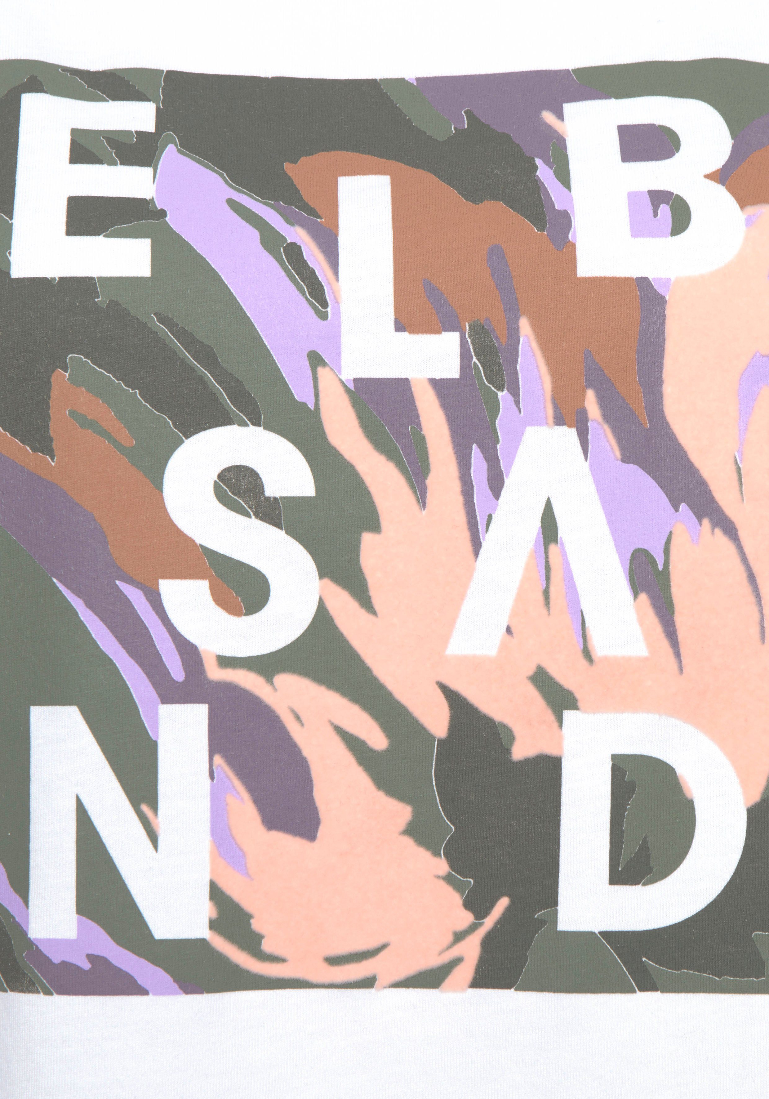 Elbsand Langarmshirt Inea mit Frontdruck, Longsleeve, lockerer Schnitt