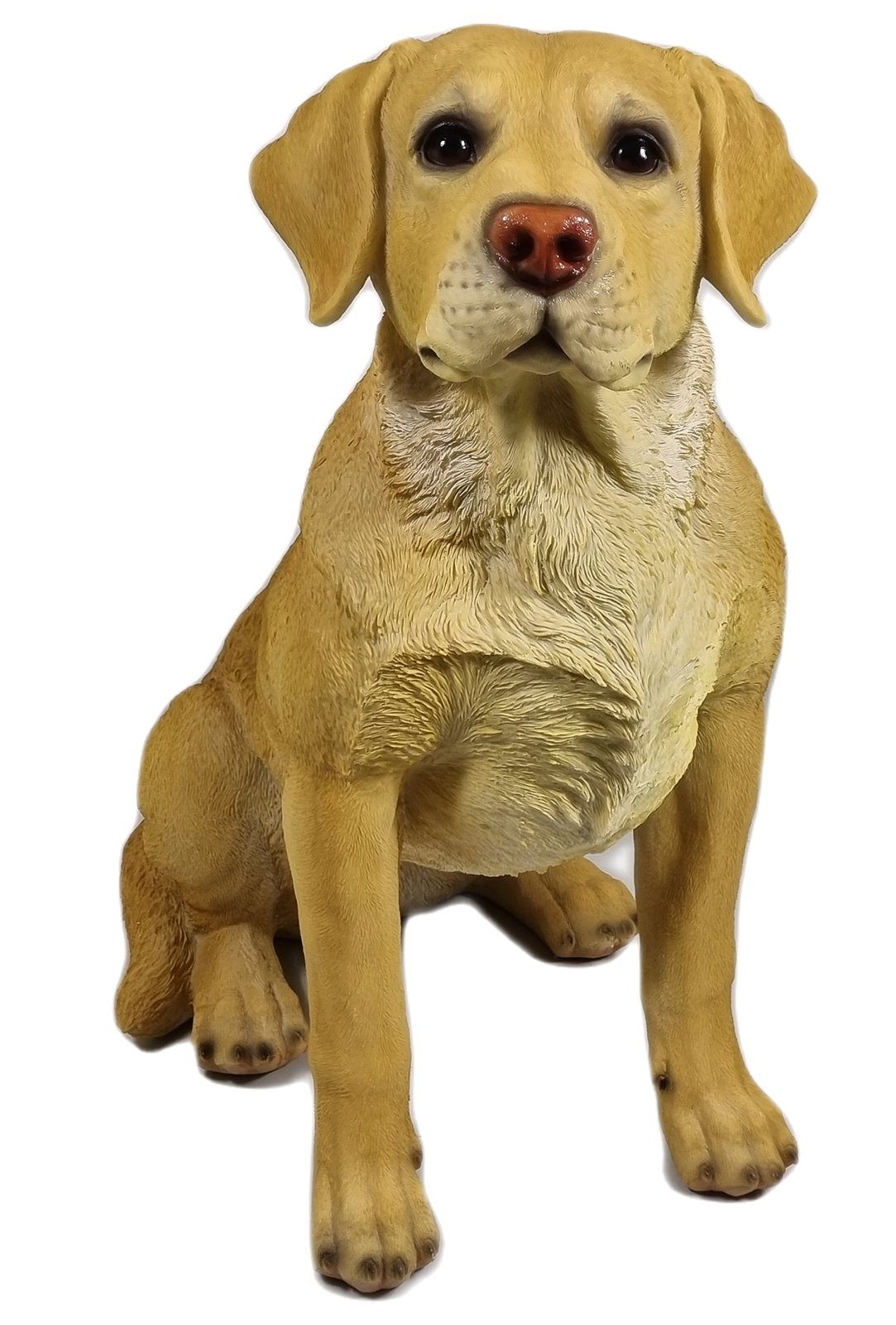 Fachhandel Plus Gartenfigur Labrador Balou, lebensecht sitzender Hund, St), (1