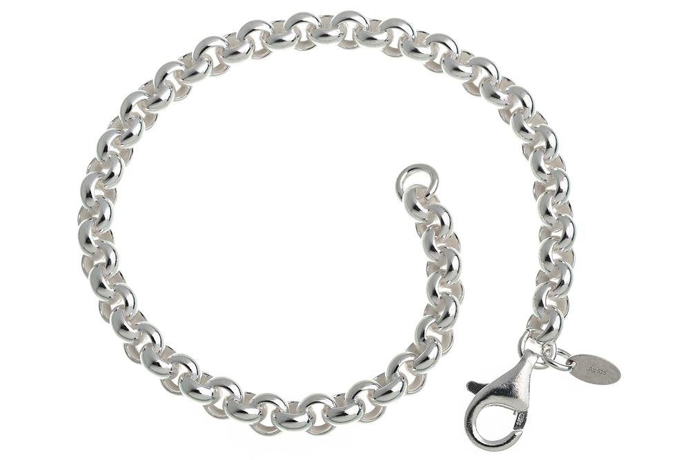 Silberarmband Rundes Erbskette Armband 5,4mm - 925 Silber, Länge wählbar