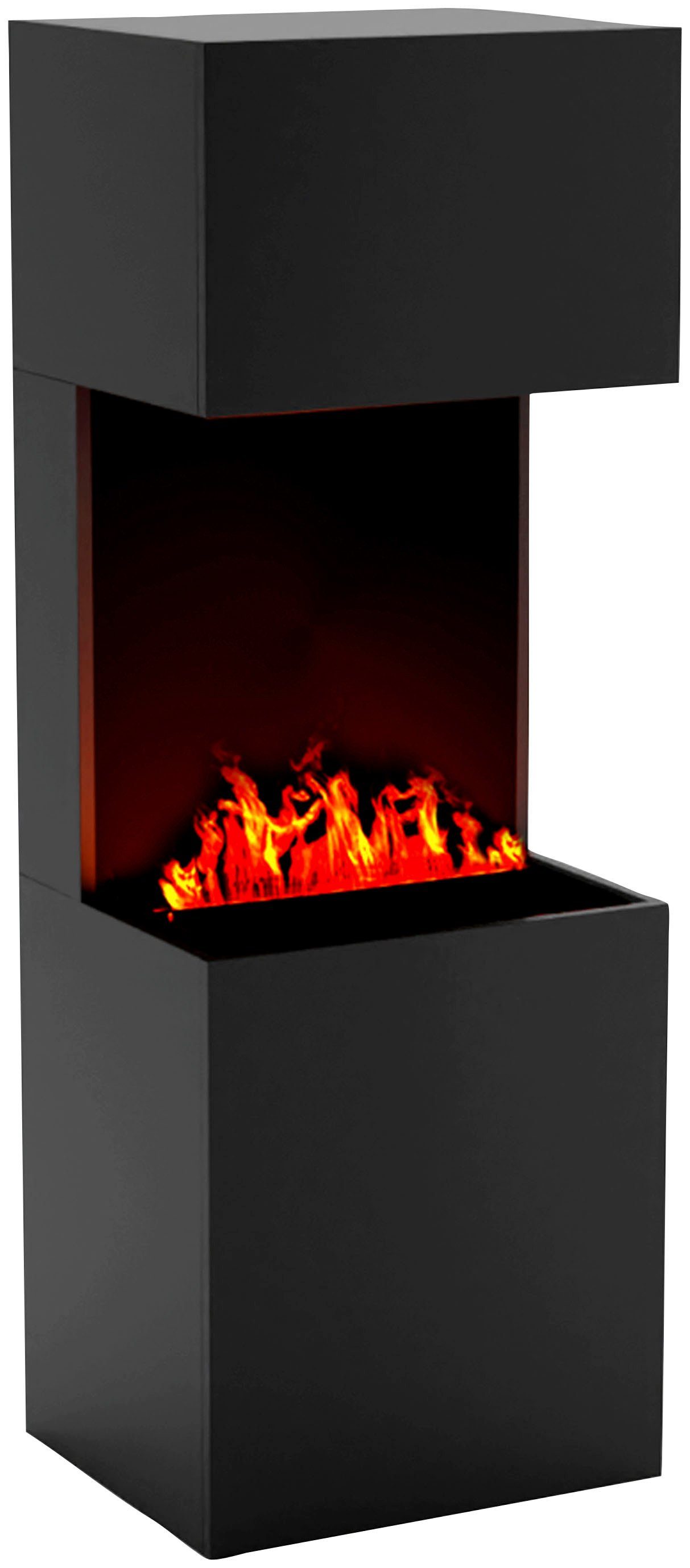 GLOW FIRE Elektrokamin »Beethoven«, Wasserdampfkamin mit 3D Feuer mit integriertem Knistereffekt schwarz