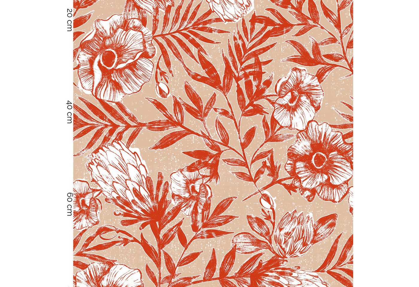 Thumbnail - lillestoff Stoff Bio Jersey Stoff Meterware Blumen, Lillestoff Evez retro, Meterware, 50 cm x 150 cm