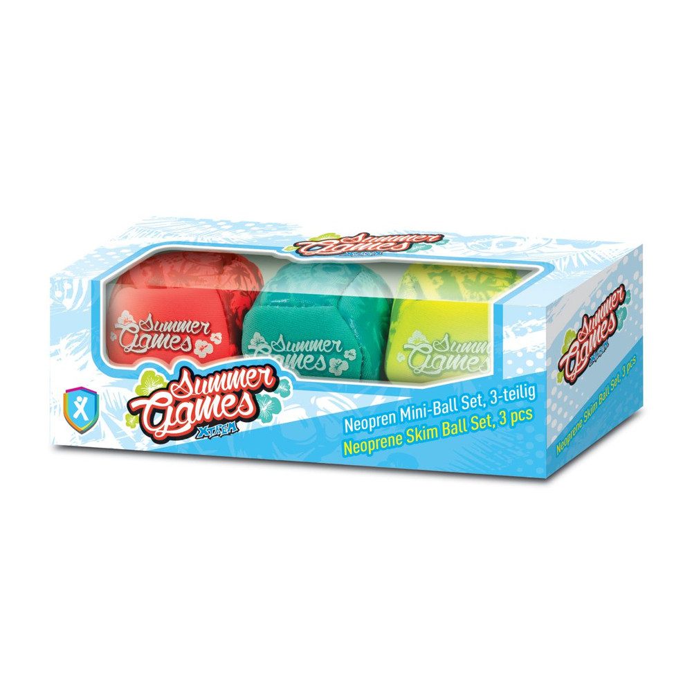 XTREM toys & sports Wasserpistole Neopren Mini Ball - Summer Games - 3er Set - Durchmesser: ca. 5 cm