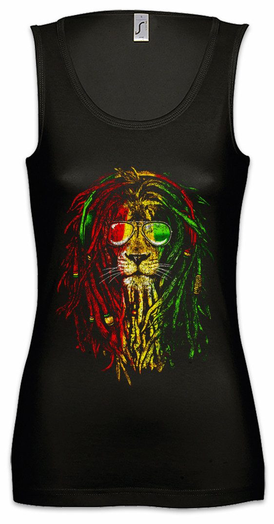Tanktop Zion Lion I Ärmelloses Damen T-Shirt Haile Jah Selassie Reggae Löwe