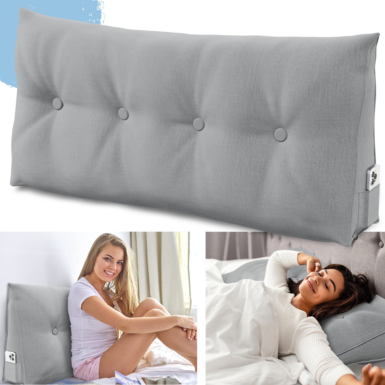 ELONEO Rückenkissen Lesekissen für Sofa und günstig online kaufen