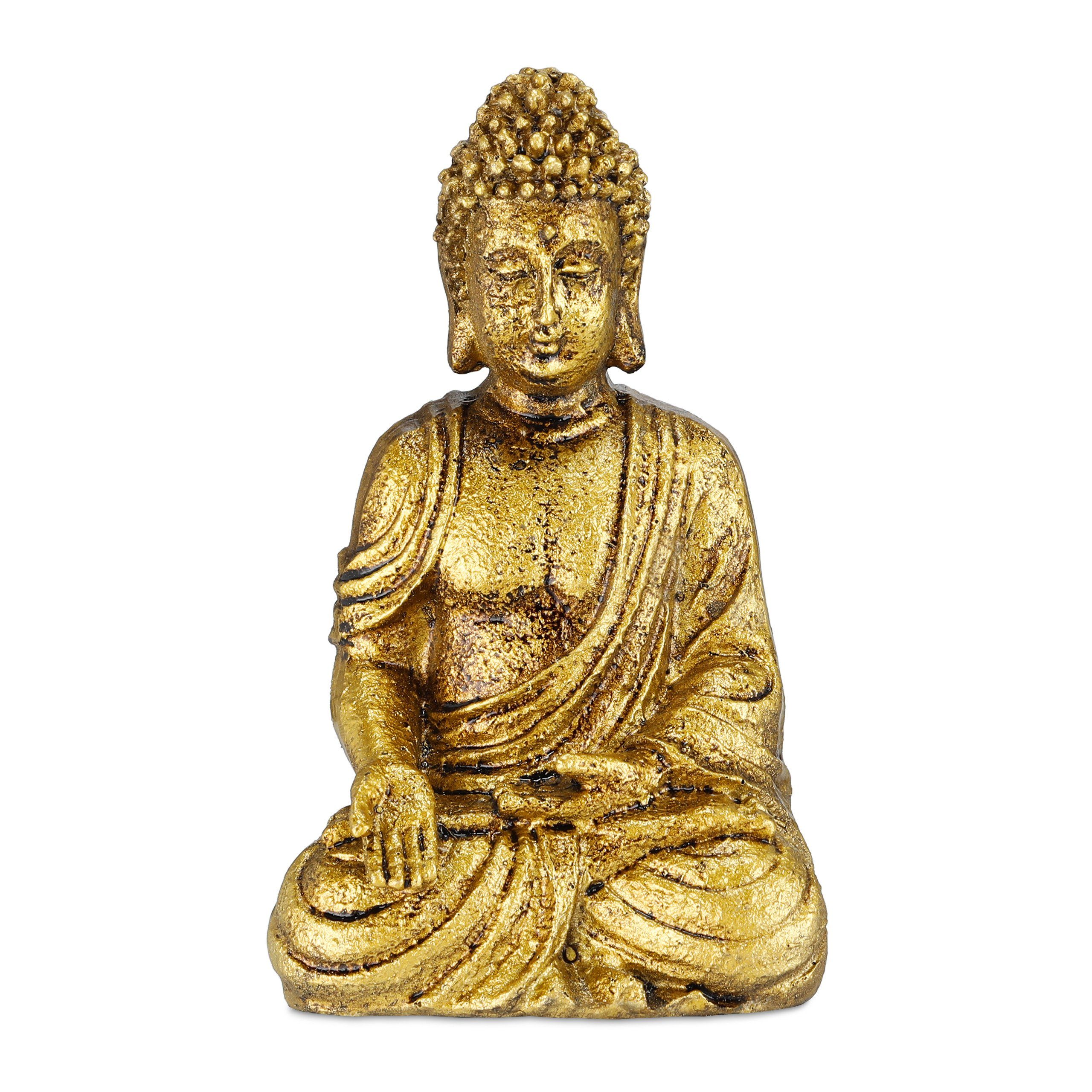 relaxdays Buddhafigur Buddha Figur Garten 20 cm