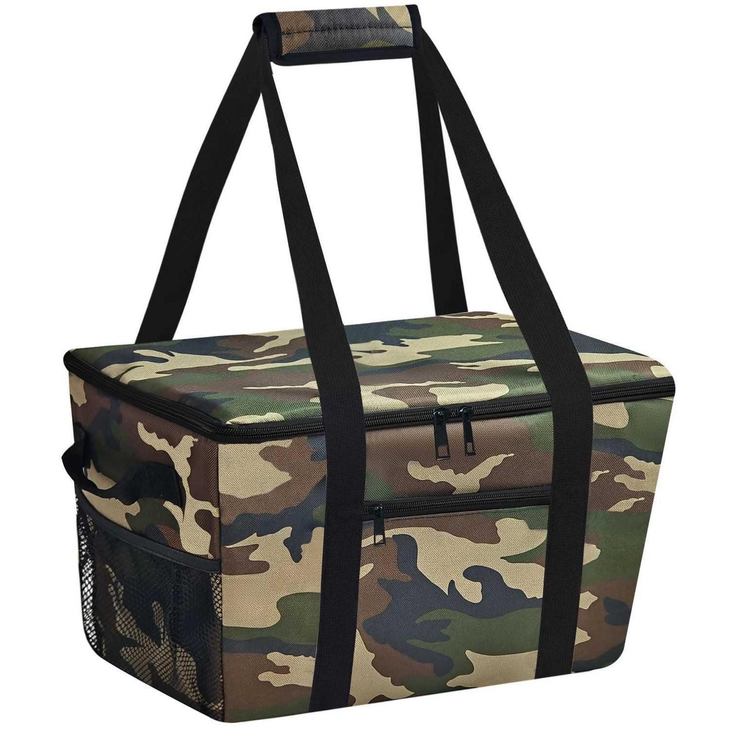 LuxusKollektion Kühltasche Kühltasche Polyestergewebe Hartboden Picknick Einkauf Camouflage