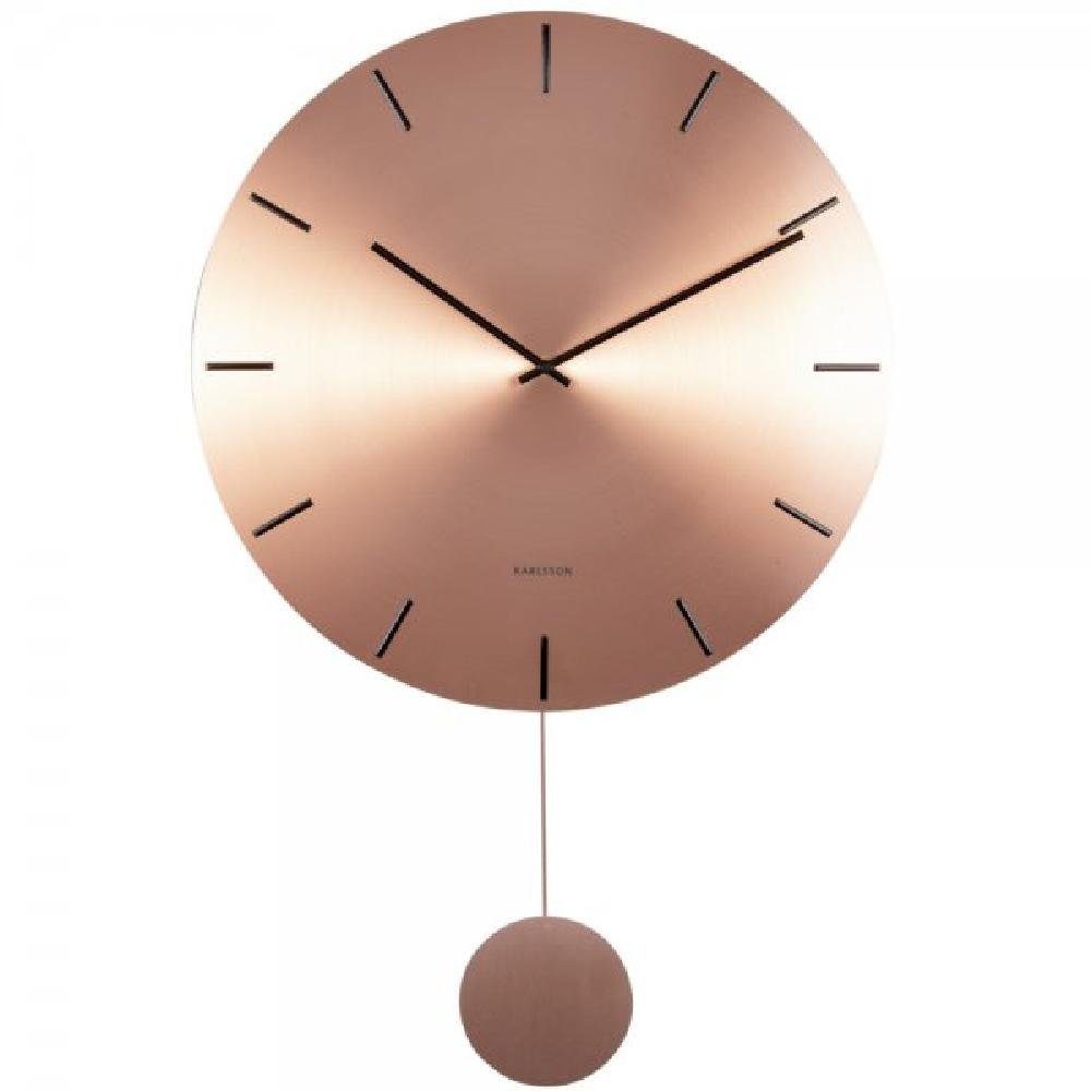 Karlsson Uhr Wanduhr Impressive Pendulum Copper Black