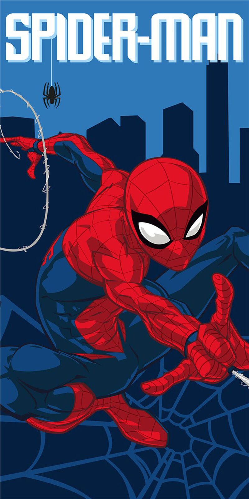 Wohndecke Spiderman - Netz - Mikrofaser Handtuch 70x140 cm - Strandtuch