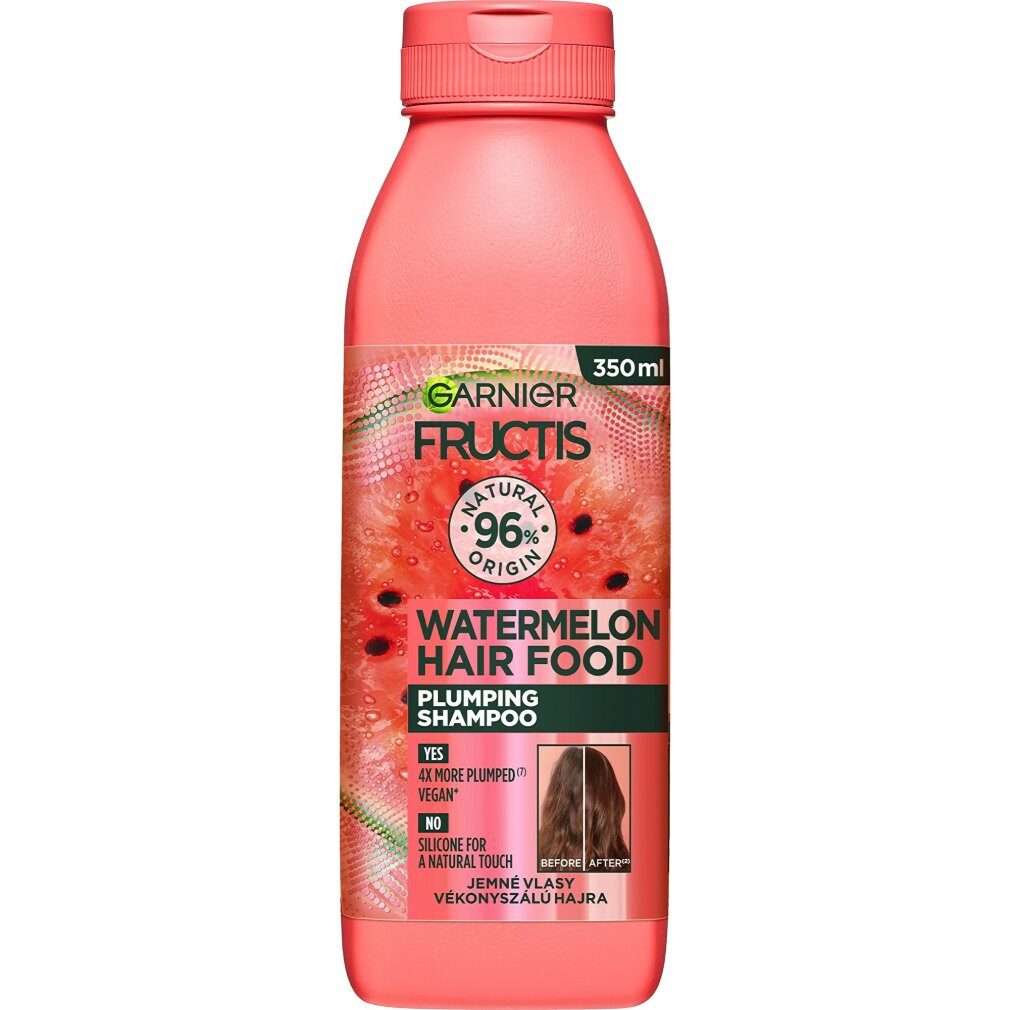 GARNIER Haarshampoo Fructis Hair Food (Wassermelone Aufpolstertes Shampoo) 350 ml