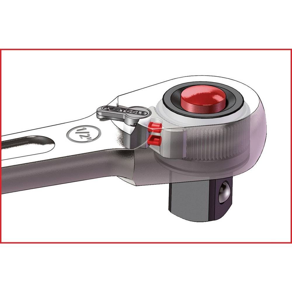 KS Tools Ratsche 1/2″ SlimPOWER Umschaltknarre,72 Zahn 920.1290