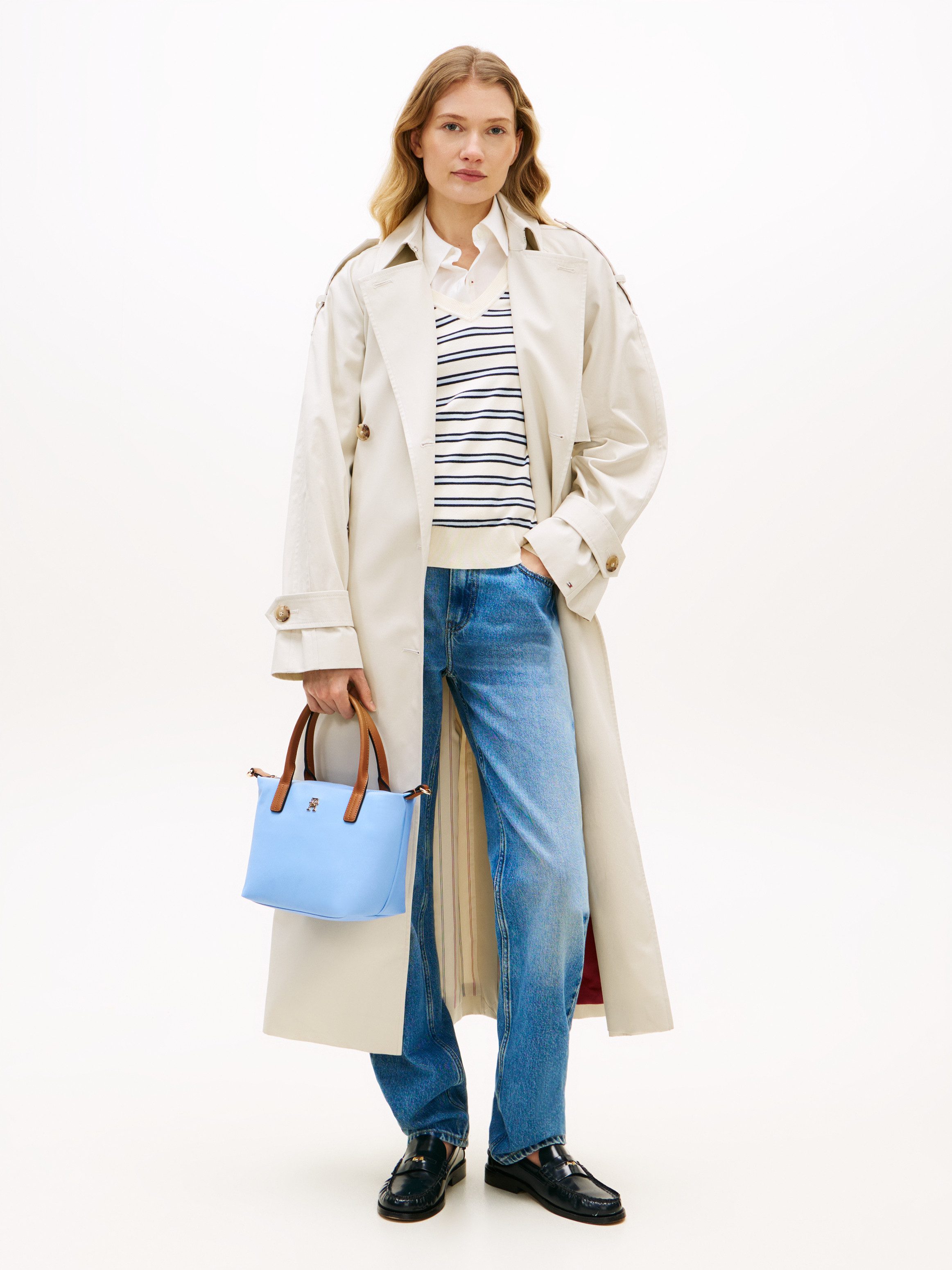 Tommy Hilfiger Tragetasche POPETTE MINI TOTE, Damen Umhängetasche, Minibag mit abnehmbarem Umhängeriemen