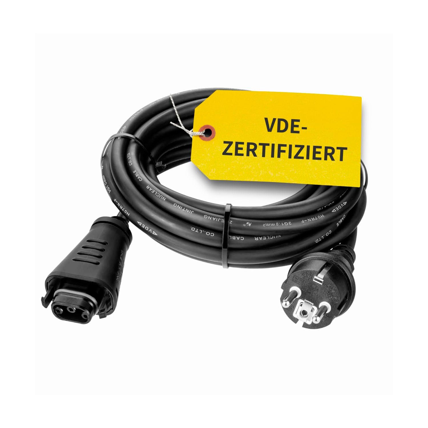 avoltik Betteri Kabel Schuko mit Hoymiles Stecker 3-15m Solar Steckdose Netz Solarkabel, (1000 cm), Netz-Anschlussleitung mit Hoymiles Stecker auf Schuko-Steckdose.