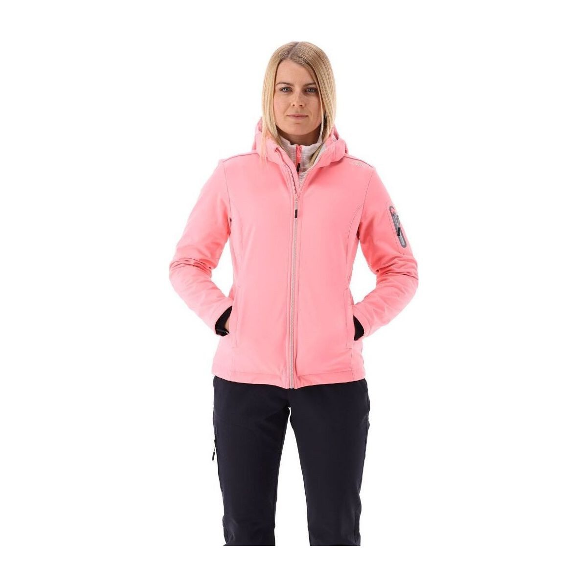 CMP Softshelljacke Woman Jacket Zip Hood Vielseitige Damenjacke mit abnehmbarer Kapuze, wasserdichtem Clima – Bild 5 von 5