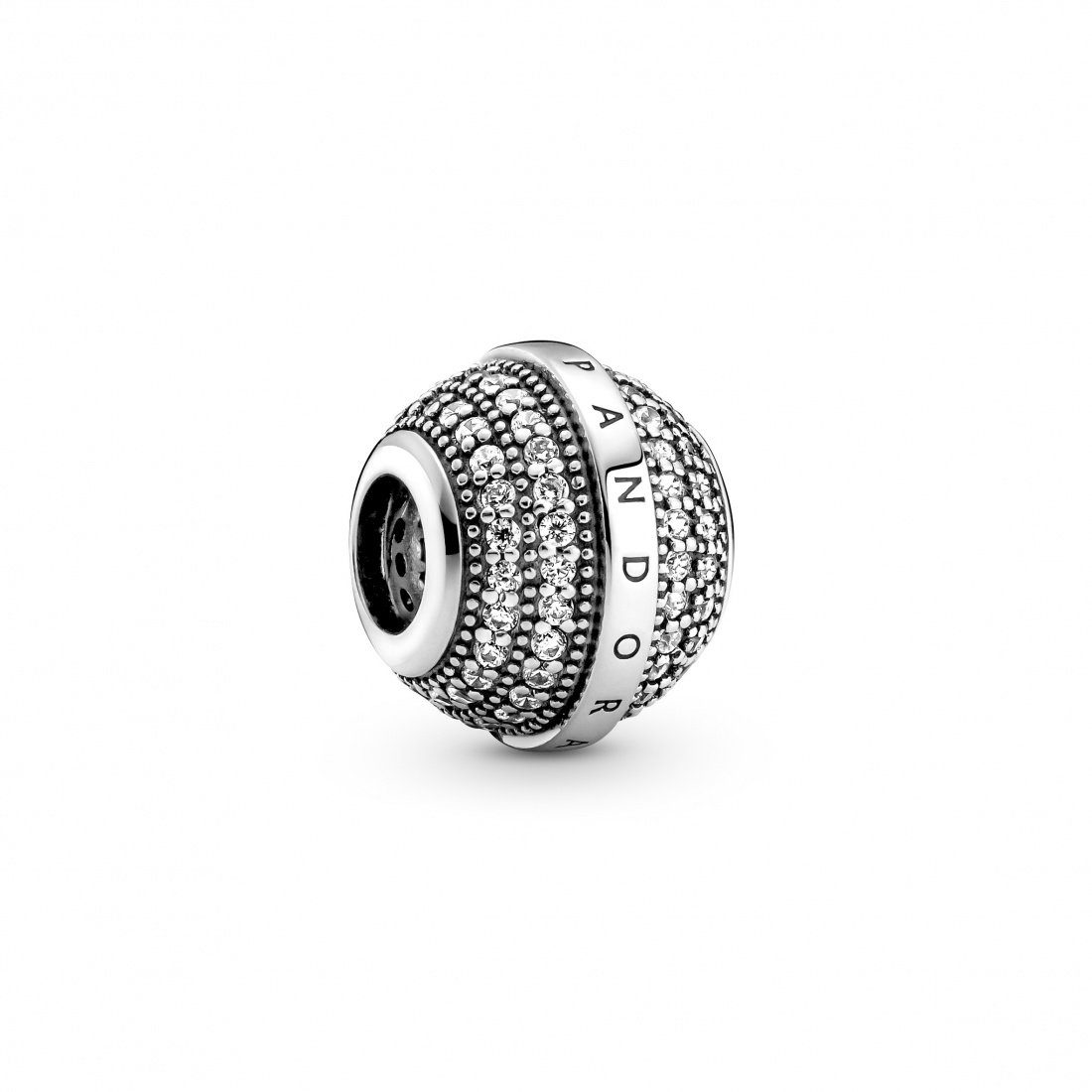 Pandora Charm-Einhänger 799489C01 Charm Damen Pavé & Logo Sterling-Silber