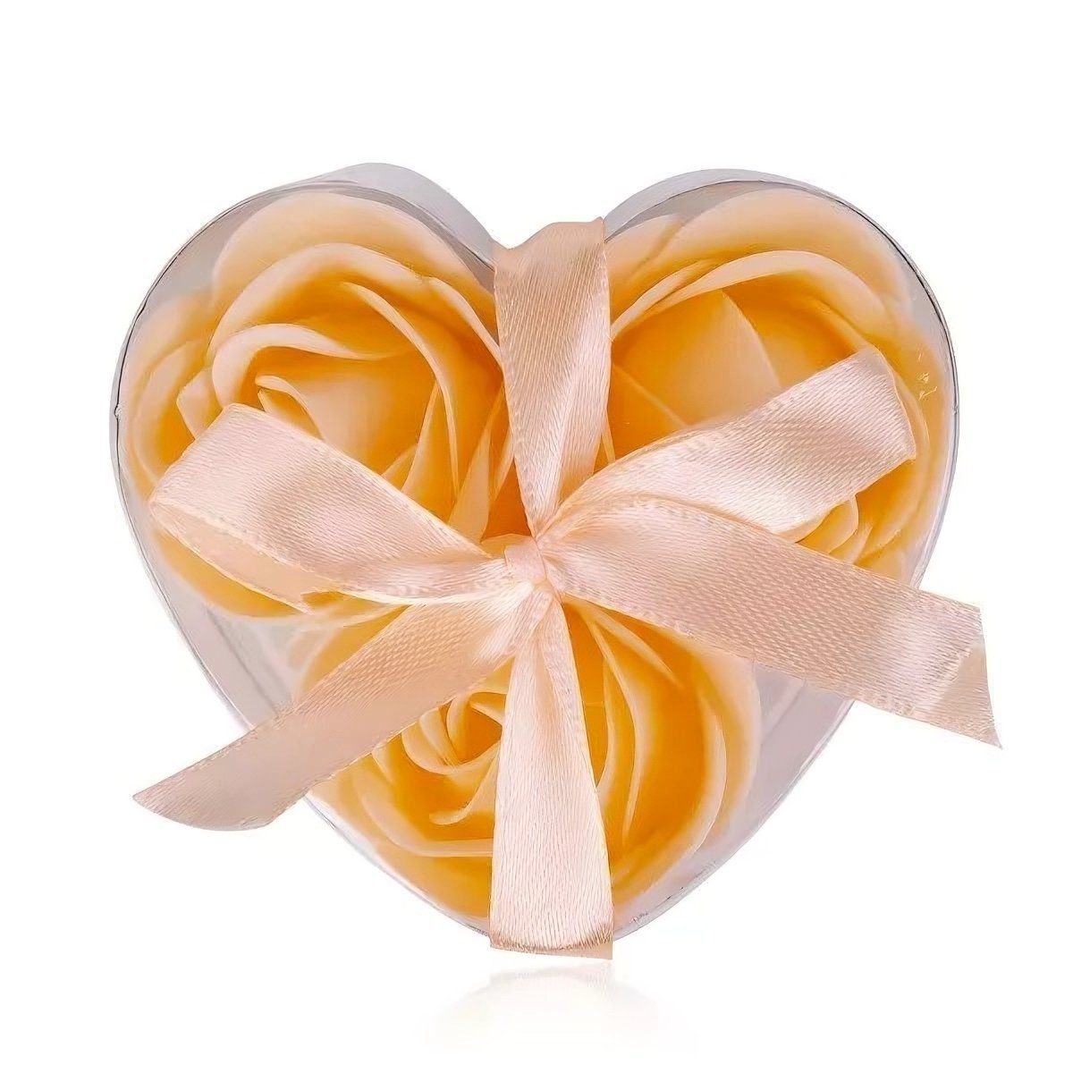 ACCENTRA Badezusatz Baderosen Set als Geschenkbox mit 3x3 g, 3-tlg., » Herz Seifenrosen » Badekonfetti