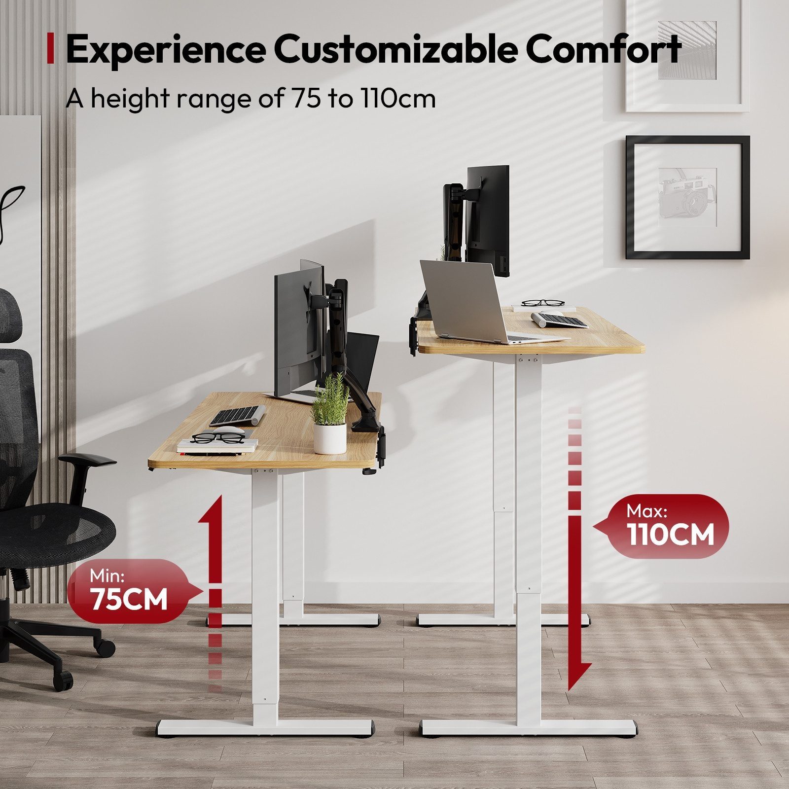 SANODESK Schreibtisch Elektrisch höhenverstellbarer Schreibtisch, Sitz-Steh günstig online kaufen