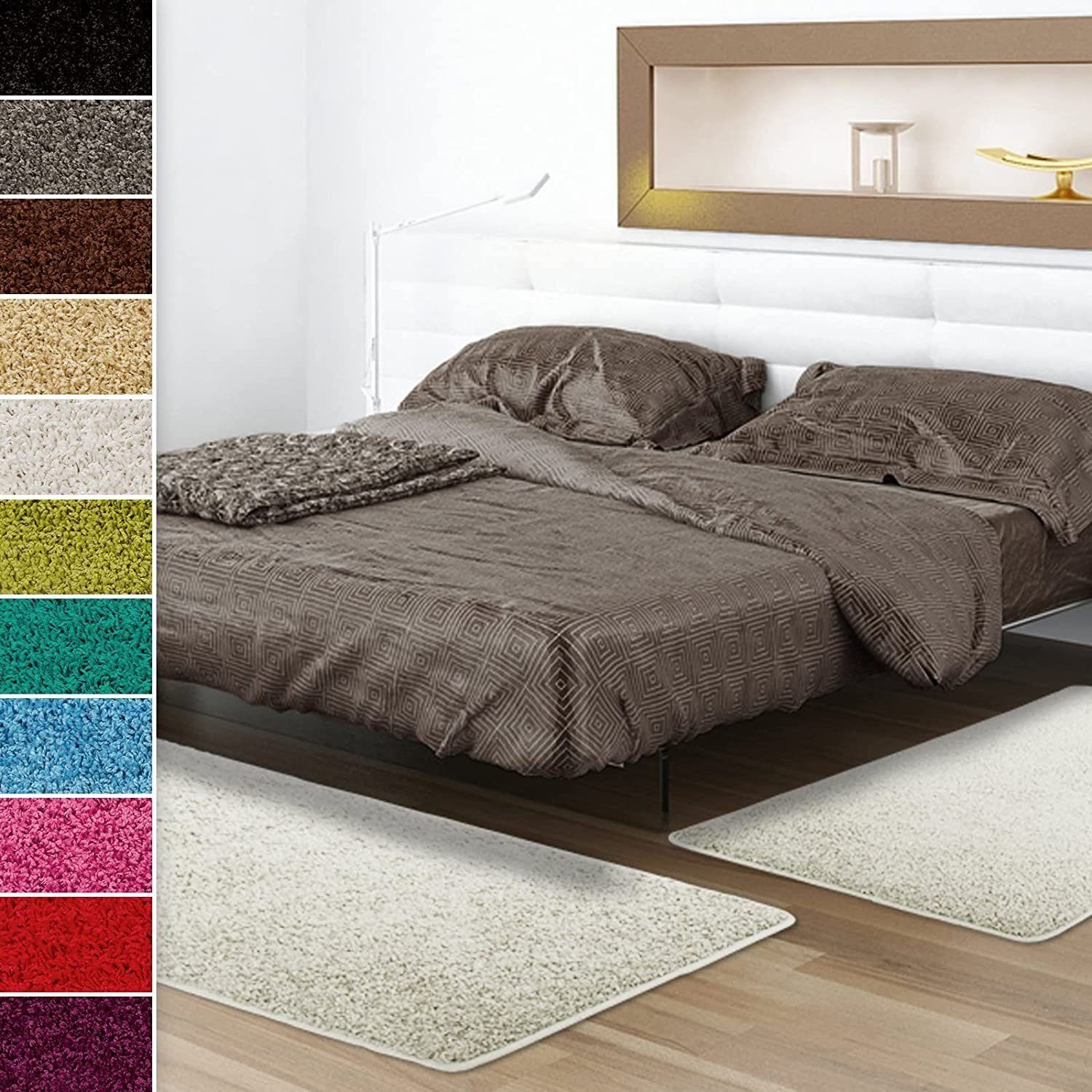 casa pura Hochflor-Bettumrandung Sphinx, 11 Farben, Teppichläufer, ideal im günstig online kaufen