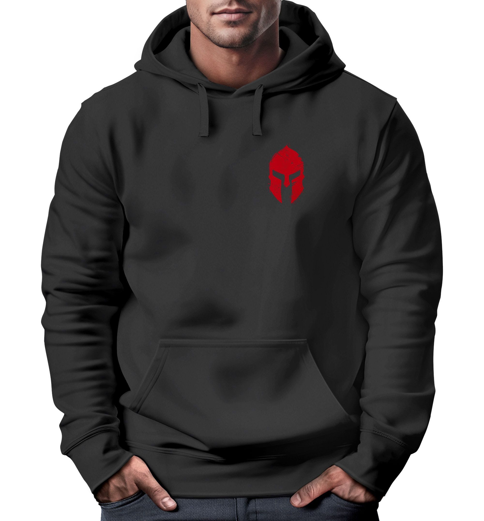 Neverless Hoodie Hoodie Herren Logo Print günstig online kaufen