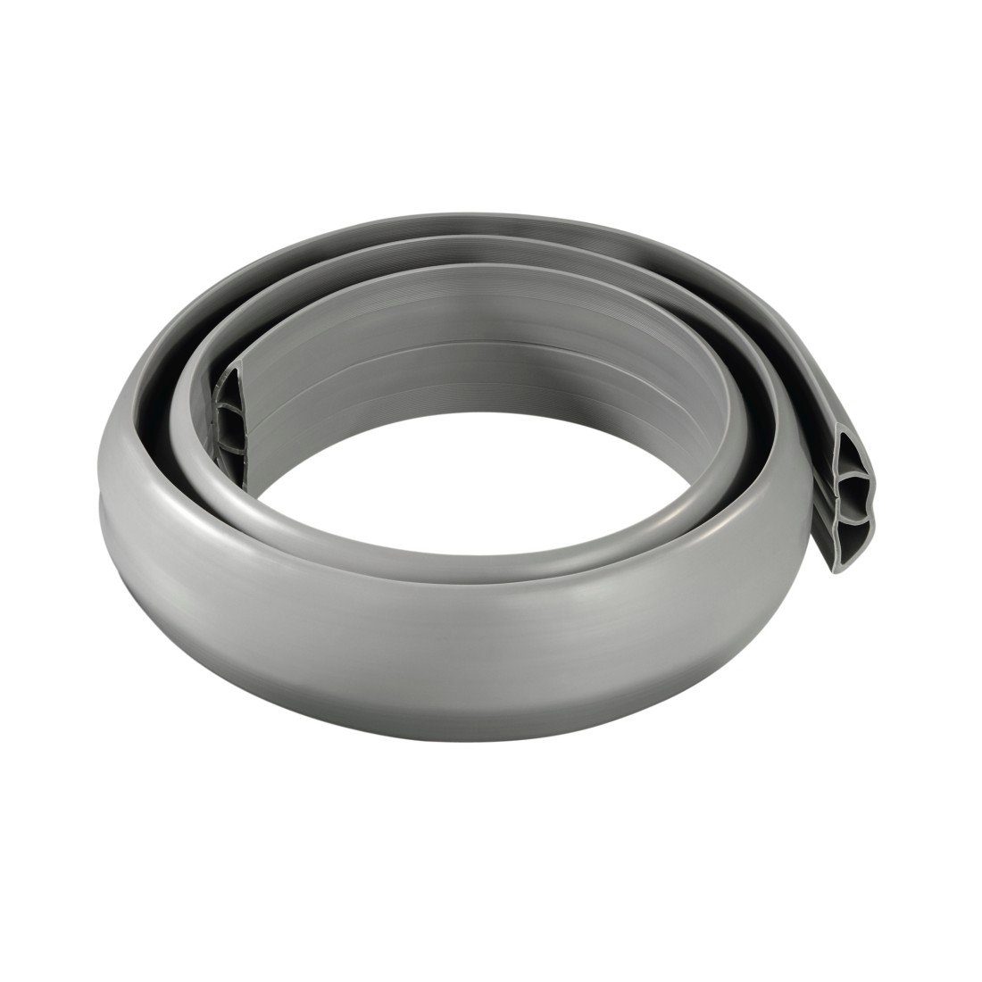 Hama Kabelkanal Flexibler Kabelkanal,180 x 6 x 1 cm, PVC, Grau, selbstklebend, halbrund, plastikfrei, universell kürzbar