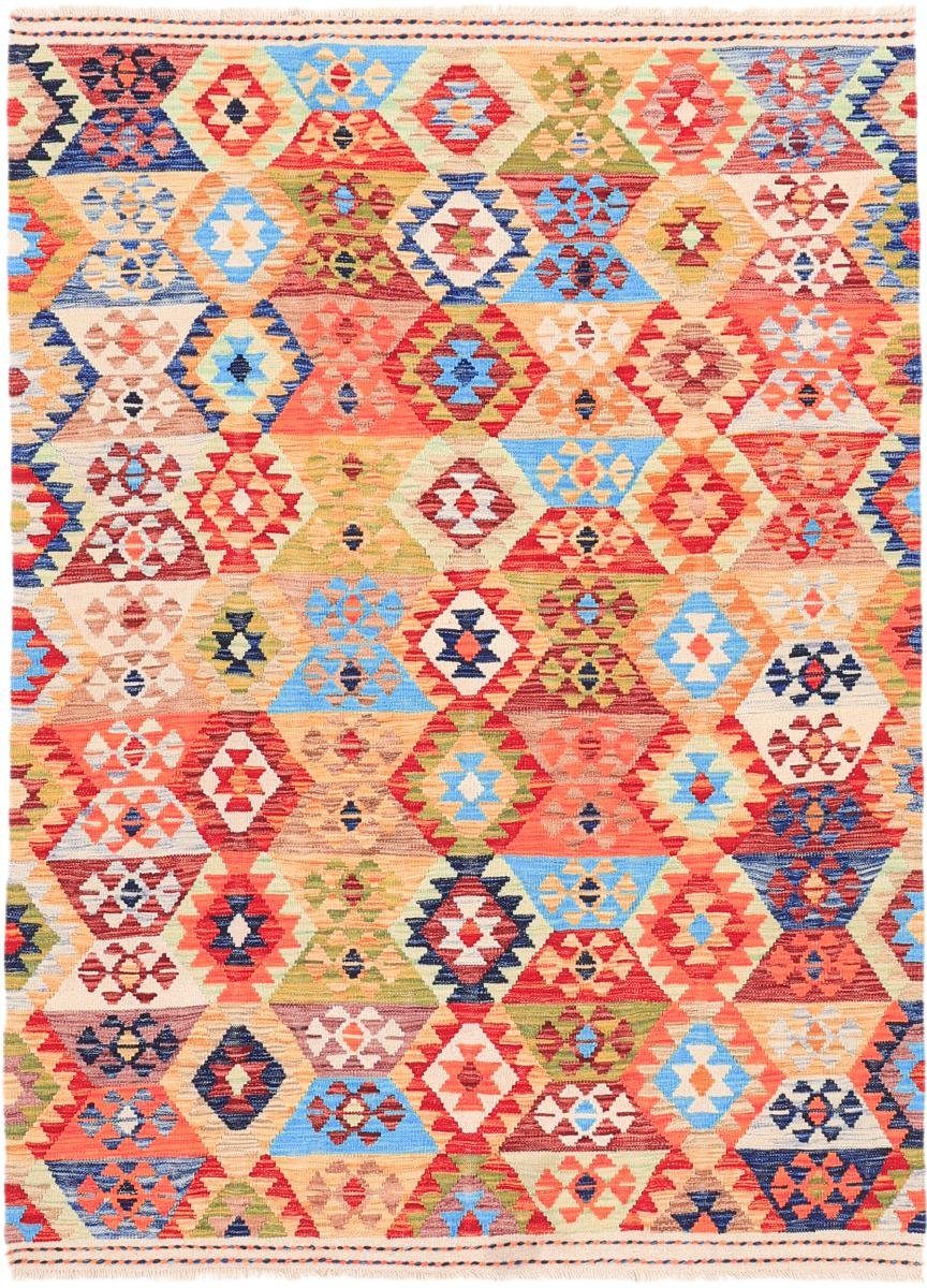 Orientteppich Kelim Afghan Heritage 3 Nain Orientteppich, Handgewebter Moderner 150x203 Höhe: mm Trading, rechteckig