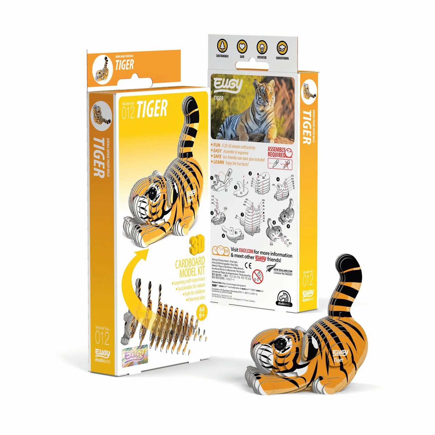 BrainBox Spiel EUGY - 3D Bastelset Tiger