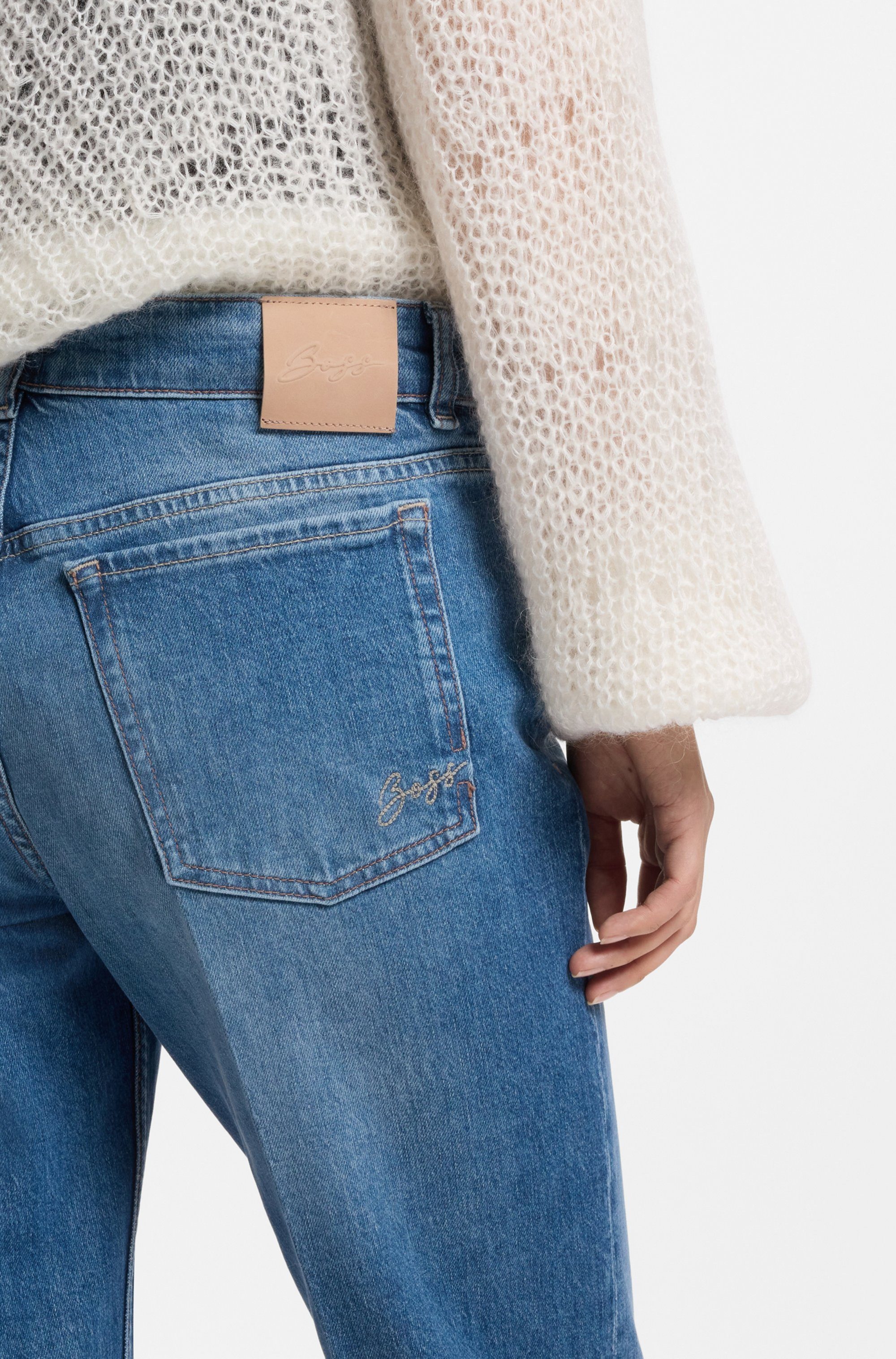 BOSS ORANGE Bootcut-Jeans SOFT BOOTCUT LR Premium Damenmode Low Rise