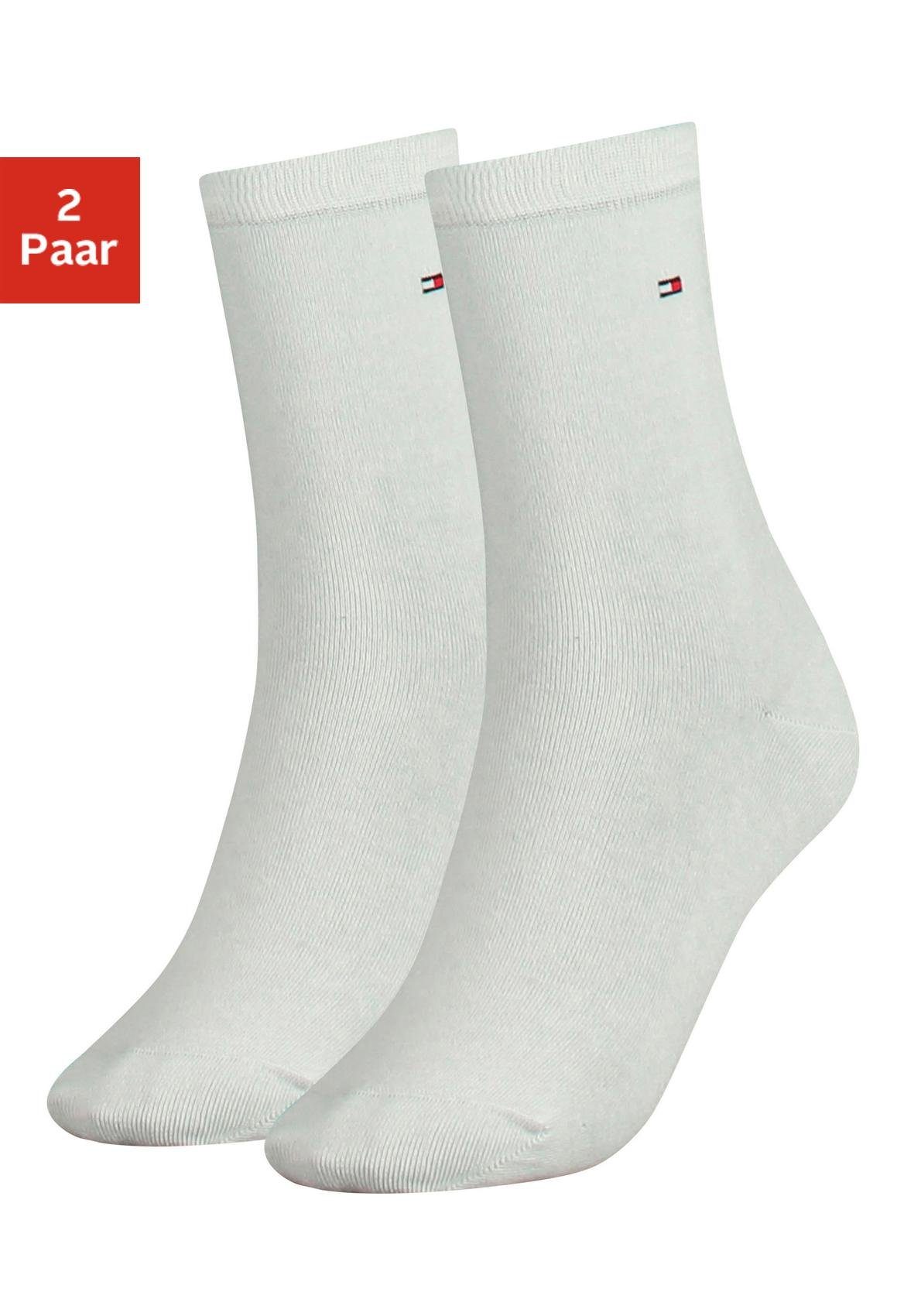 Tommy Hilfiger Socken (2-Paar) mit flacher Zehennaht white
