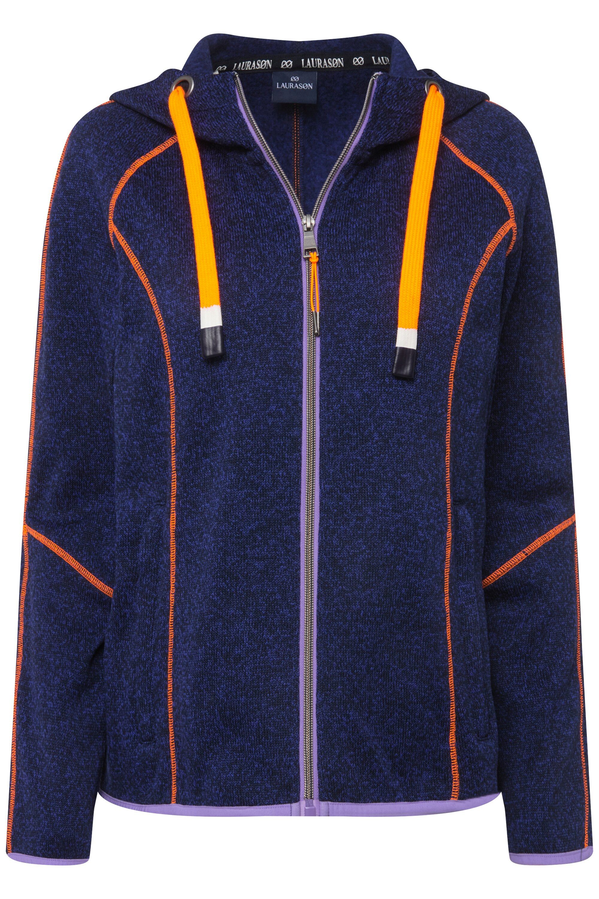 Laurasøn Sweatjacke Strickfleece-Jacke Kapuze Zipper Langarm günstig online kaufen