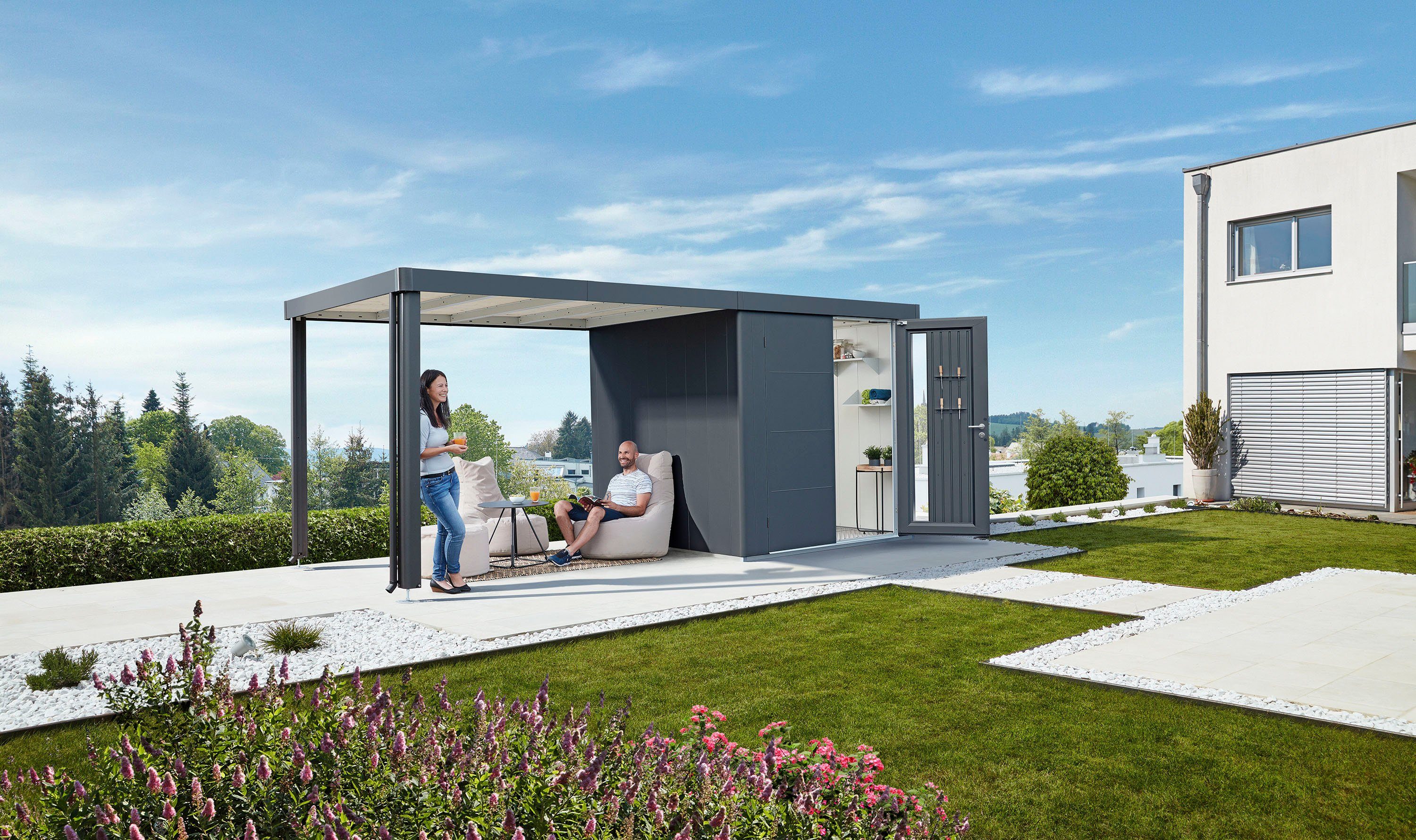 Biohort Gerätehaus-Anbaudach, BxT: 300x235 cm, für Gerätehaus Neo 2A-2D