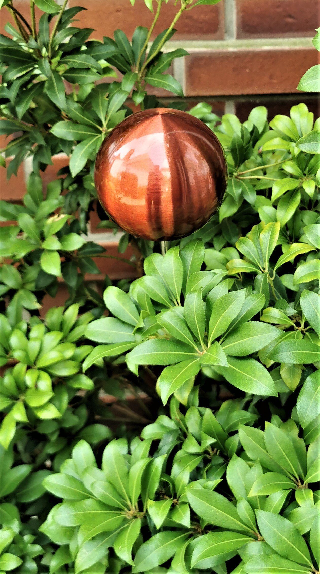 Stab Kugel Gartenstecker Dekokugel Jürgen Gartenstecker Bocker mit Rosenstecker Beetstecker cm rot Rosenkugel Dekostecker matt 80 gebürstet Edelstahl Größen verschiedenen Garten-Ambiente