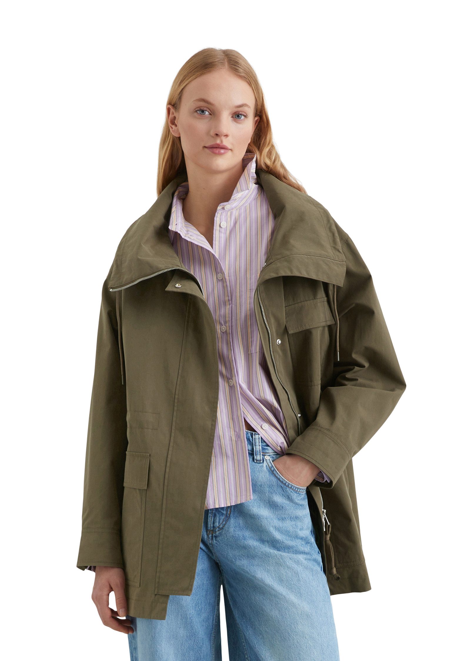 Marc O'Polo DENIM Funktionsmantel aus beschichtetem Cotton-Nylon