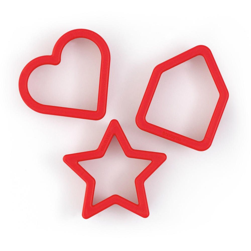 Brabantia Ausstechform 3-tlg. Set Haus Herz Stern Rot, Kunststoff. € 5,95