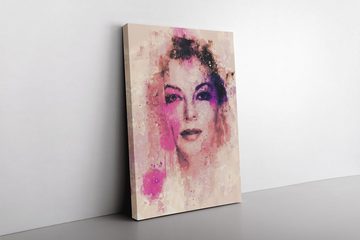 Sinus Art Leinwandbild Ava Gardner Porträt Abstrakt Kunst Filmikone Farben 60x90cm Leinwandbild