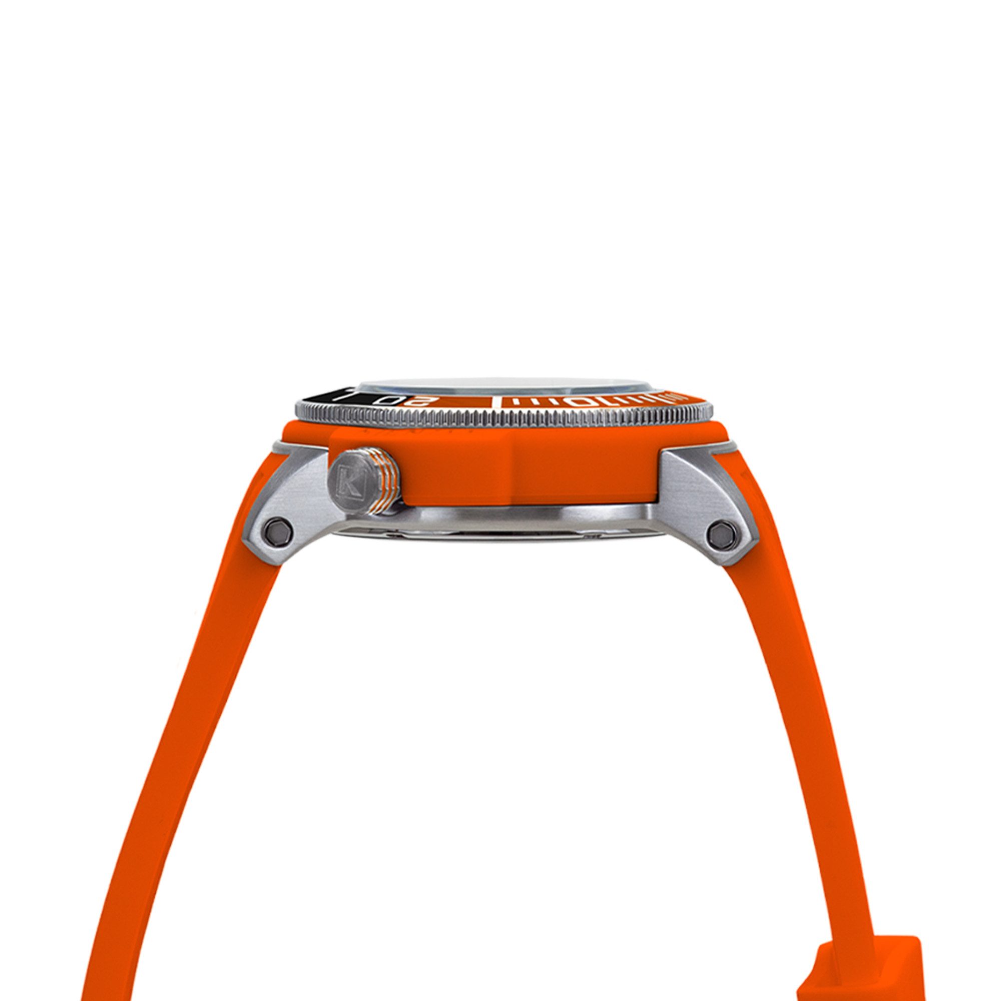 Kienzle Quarzuhr POSEIDON24 Quarz Armbanduhr Edelstahl orange