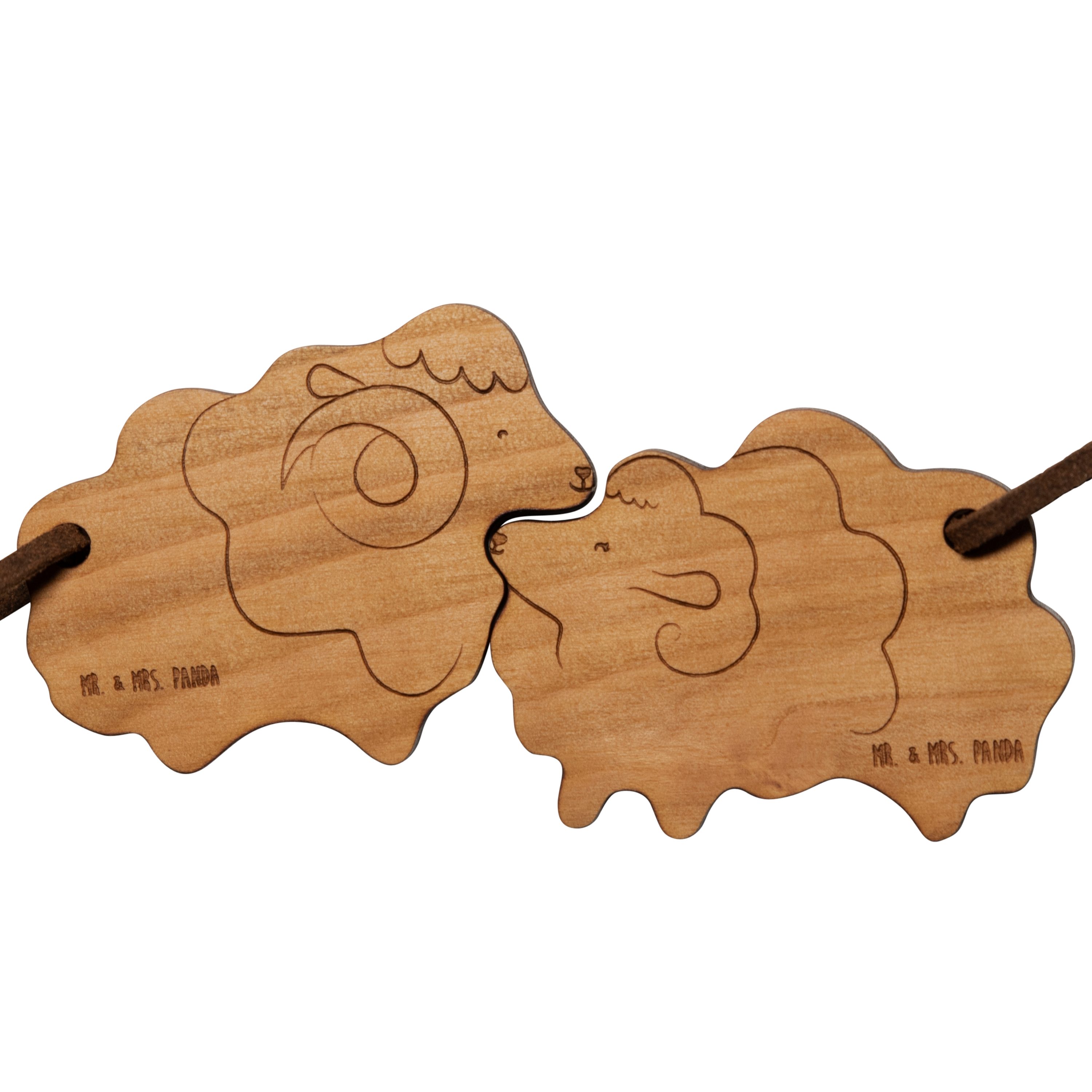 Mr. & Mrs. Panda Schlüsselanhänger Schaf Zweisamkeit - Geschenk, Symbol für Liebe, Freund, Schlüsselanhä (1-tlg)