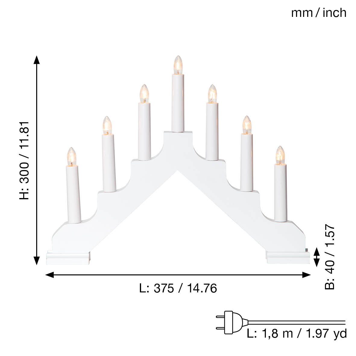 Ada Schwibbogen LED STAR (1-tlg) TRADING