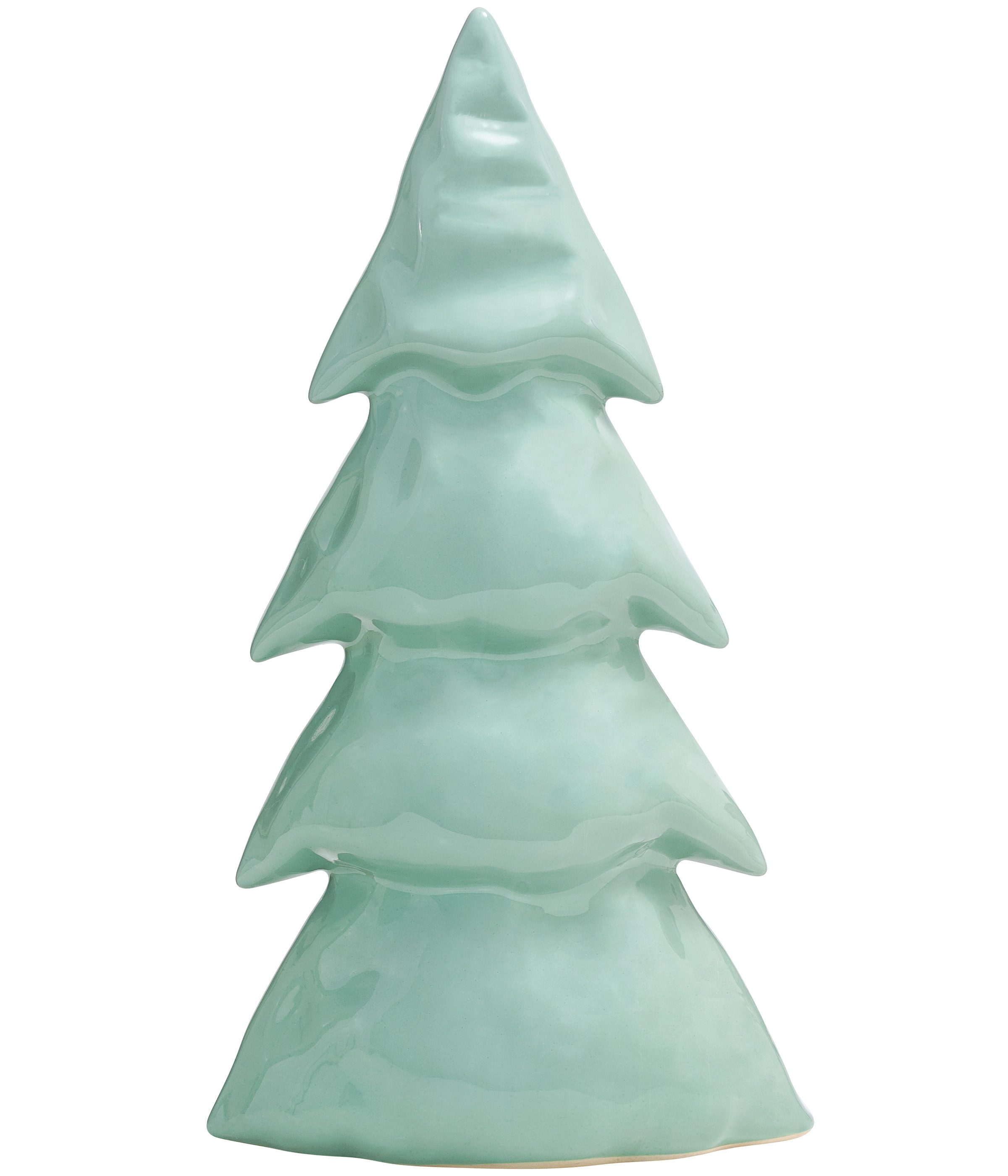 Dehner Weihnachtsfigur Weihnachtsbaum Hygge groß, Porzellan-Tannenbaum, 29 x 17.5 x 53.5 cm, moderne Adventsdekoration