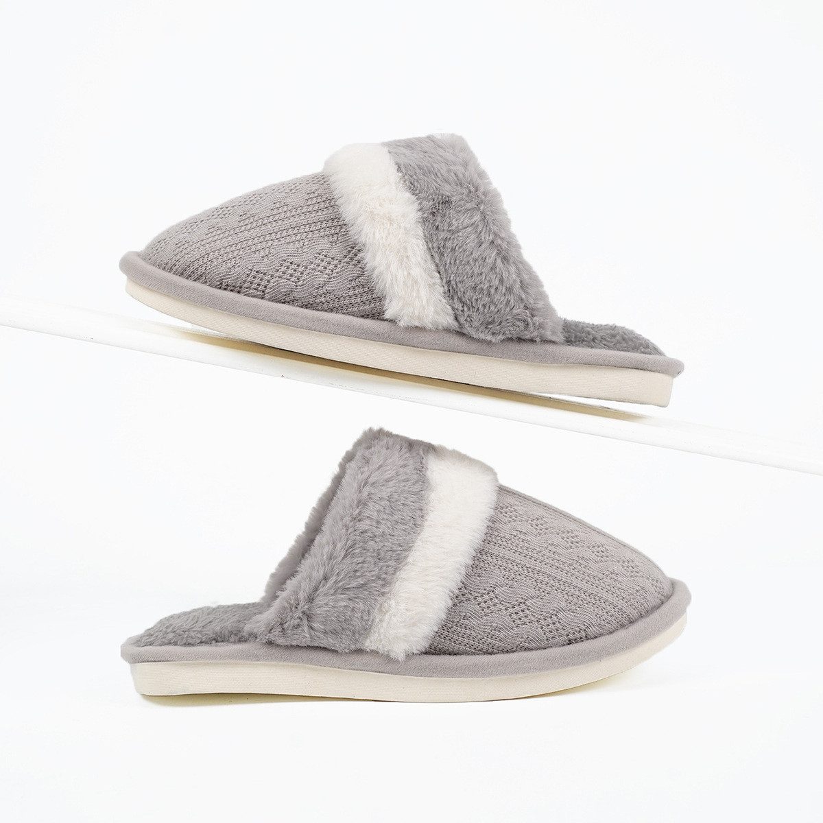 Coonoor Damen Herren Домашняя обувь Winter Warme Weiche Flache Plüsch Plüsch Домашняя обувь Шлепанцы Rutschfeste Outdoor/Indoor
