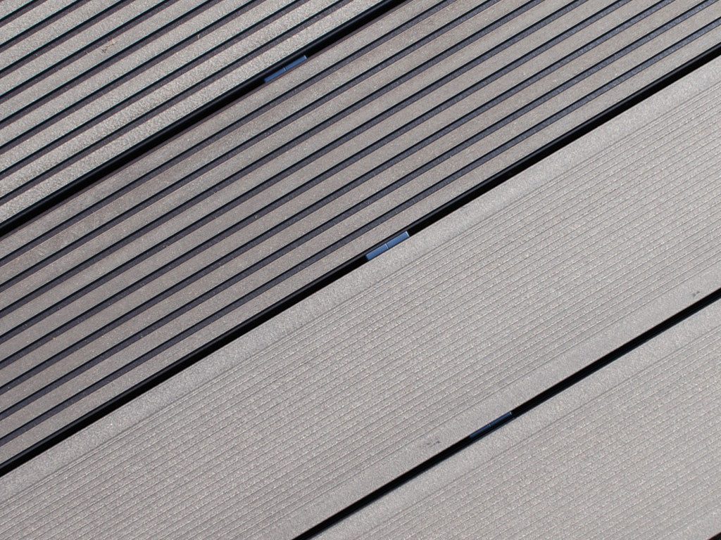 Kovalex Terrassendielen Terrassendiele WPC graubraun gebürstet deutsche Herstellung, BxL: je 14.5x400 cm, 26 mm Stärke