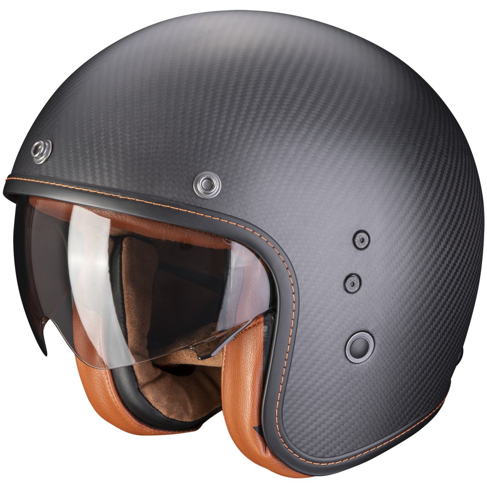 Motorradhelm Scorpion Exo Belfast EVO Carbon Solid Jet-Helm Matt-Schwarz