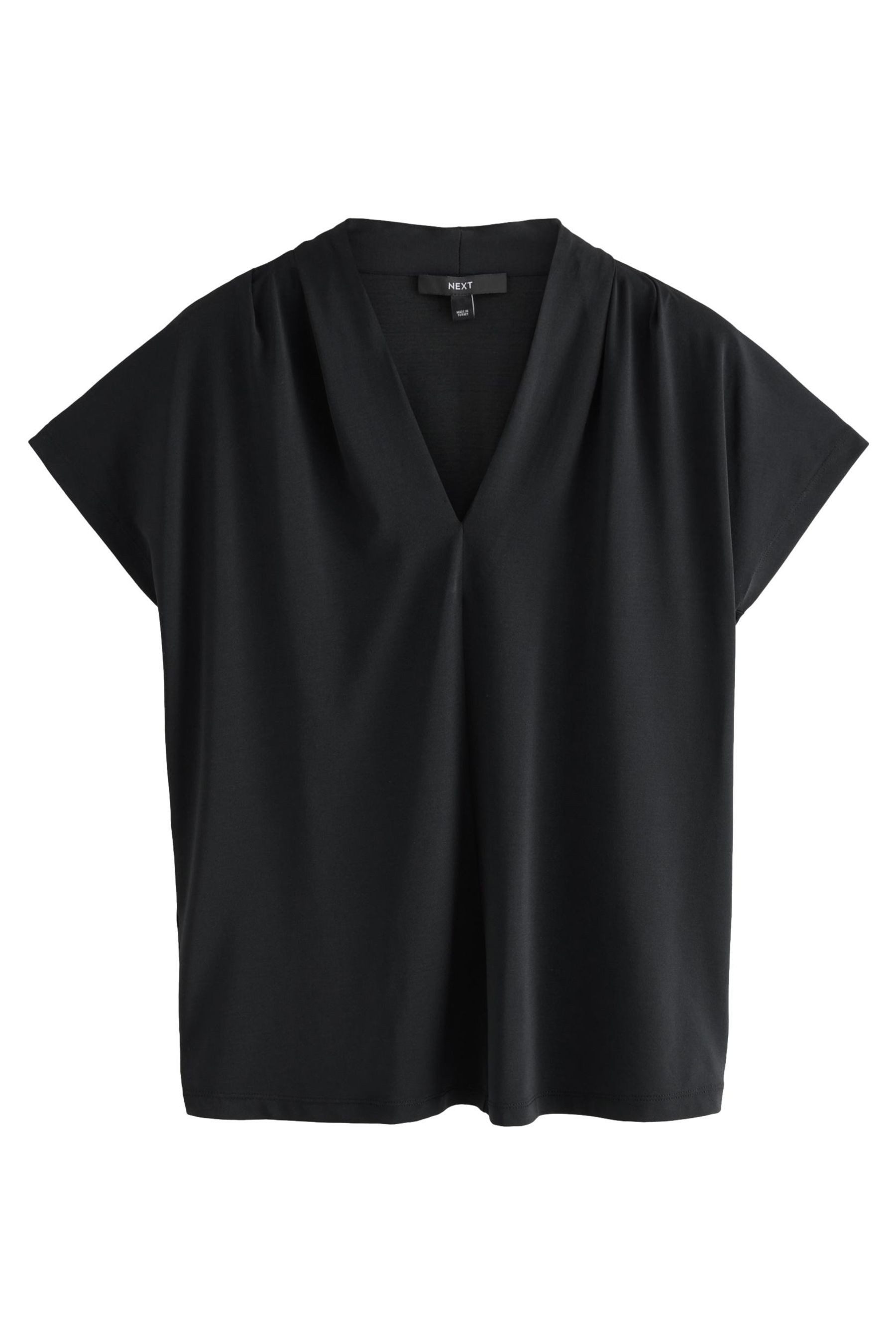 Next Blusenshirt Kurzärmelige Bluse mit V-Ausschnitt günstig online kaufen