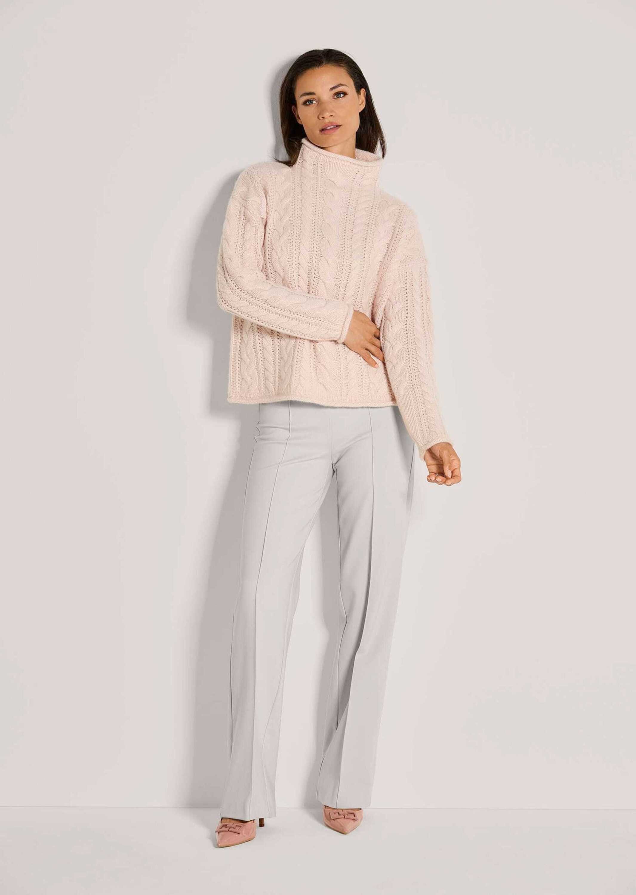 MADELEINE Strickpullover Stilvoller Grobstrickpullover mit Zopfmuster günstig online kaufen