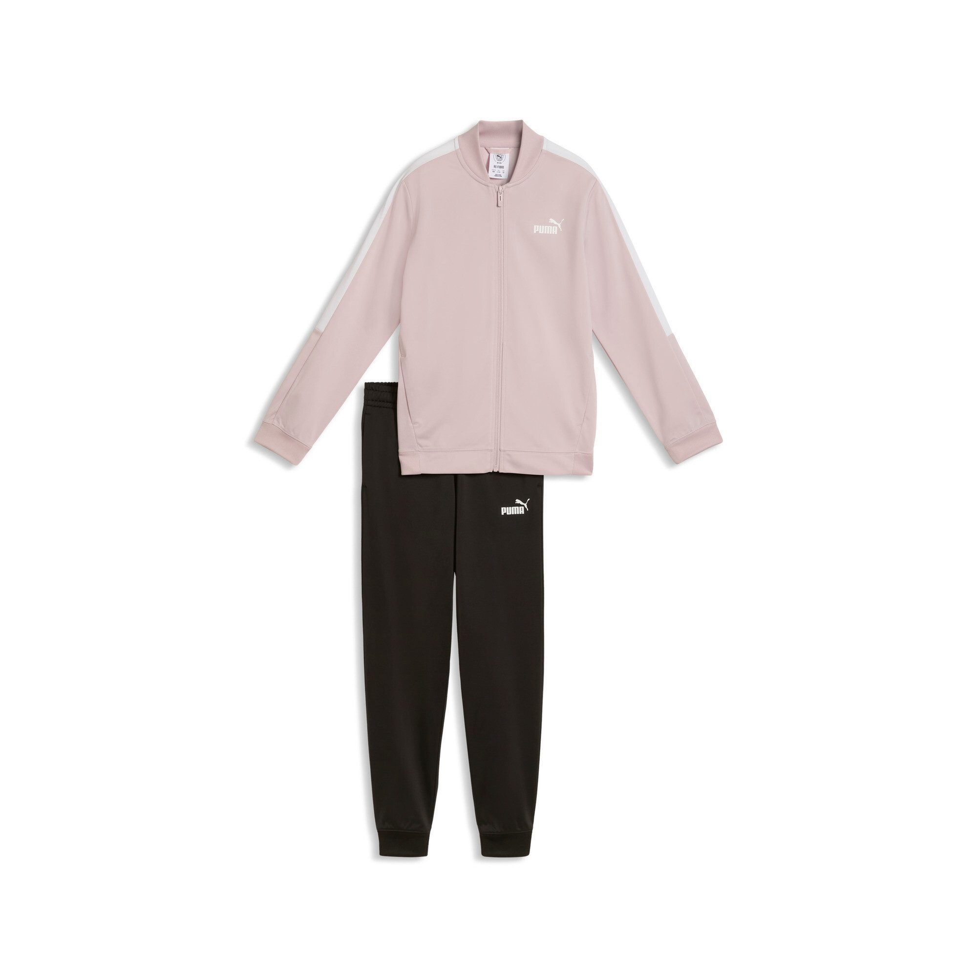 PUMA Trainingsanzug POLY BASEBALL SUIT G (2-tlg), 2-teilig, mit Stehkragen, mit elastischem Bund