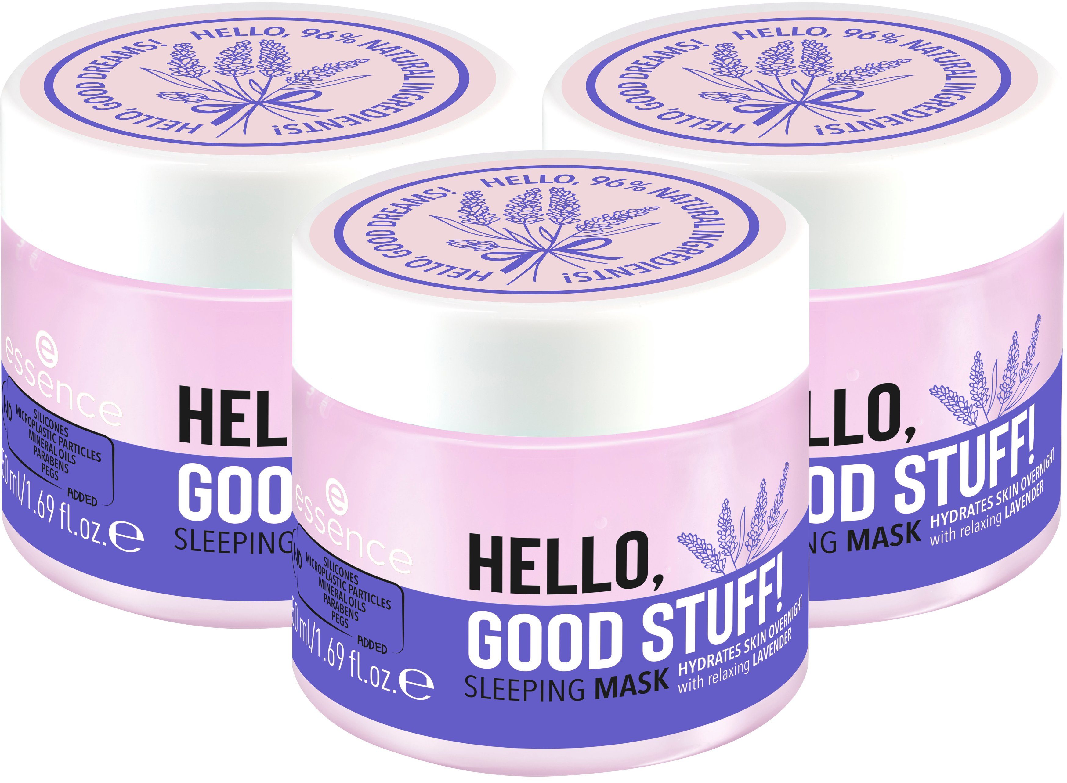 Essence Gesichtsmaske »HELLO, GOOD STUFF! SLEEPING MASK« Set, 3-tlg ...