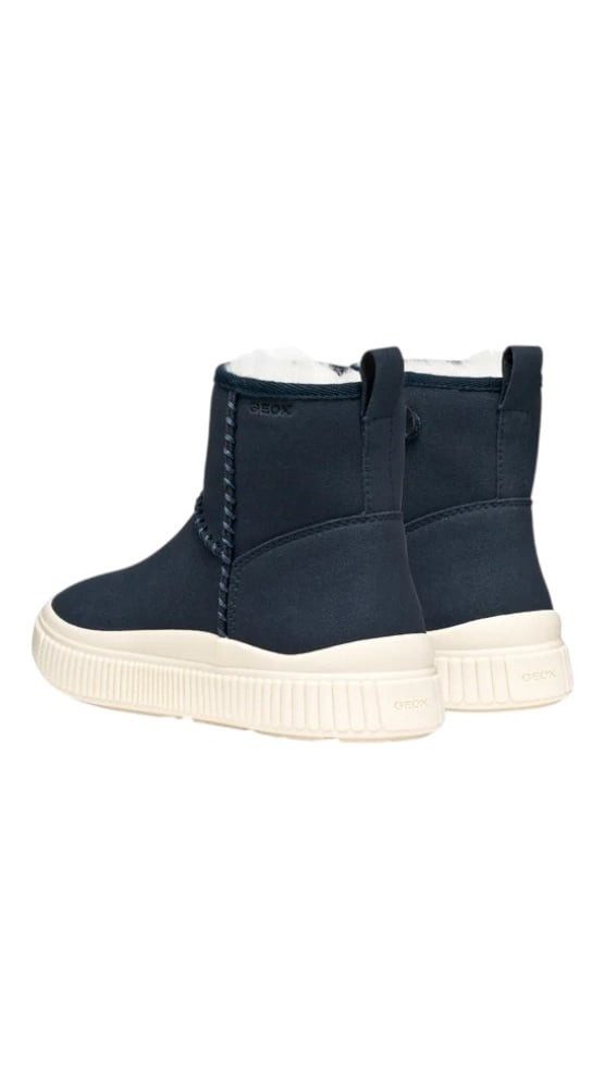 Geox Stiefelette Laquinny A (Veloursleder, warmes Innenfutter) navyblau Winterstiefel