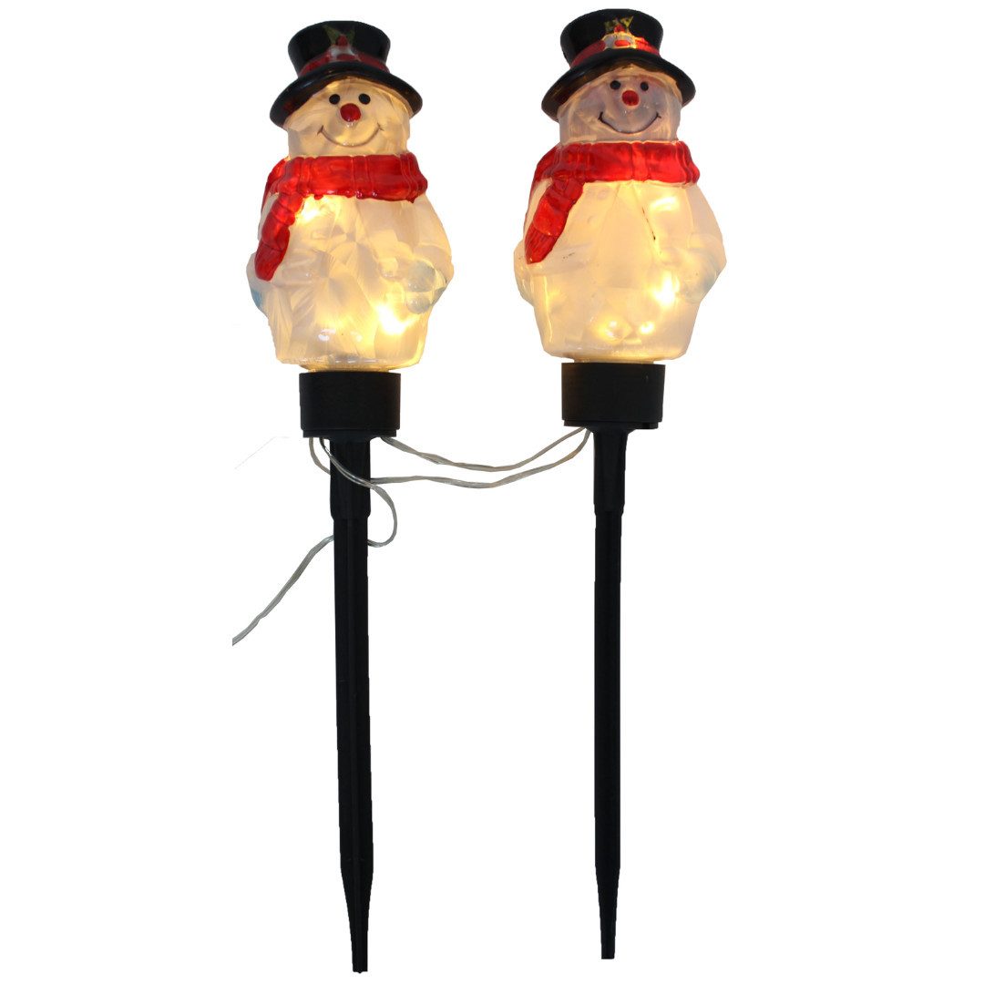 abc HOME Gartenstecker Schneemänner, LED, 2er Set, elektrisch, 43 cm (2-St) günstig online kaufen