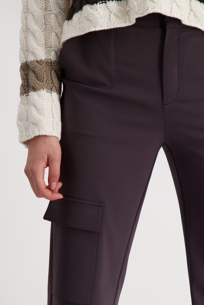 Monari 2-in-1-Hose Hose mit Pattentaschen espresso günstig online kaufen